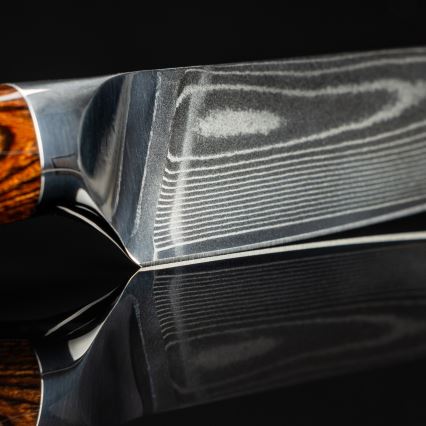 Gudaro - Cuchillo de chef de damasco FENG 8, 67 capas de acero, longitud 20 cm