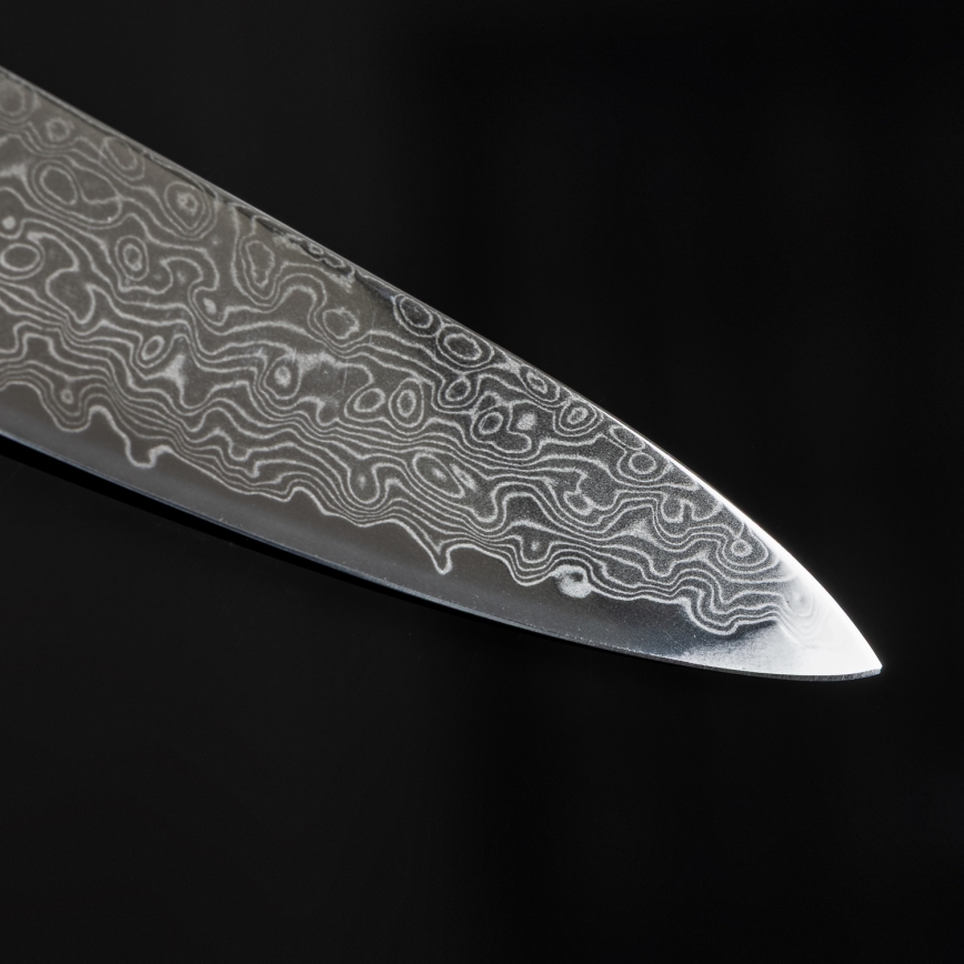 Gudaro - Cuchillo de cocina damasco HIKARI 3,5, 67 capas de acero, longitud de la hoja 9,5 cm