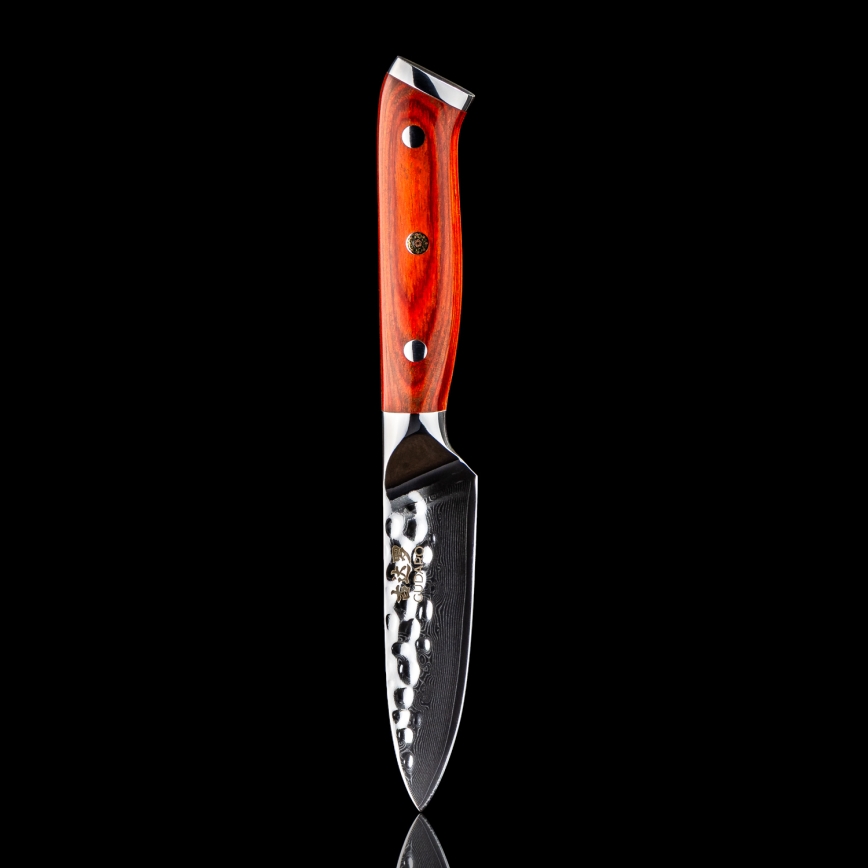 Gudaro - Cuchillo de cocina Damasco MIYABI 3,5, 67 capas de acero, longitud 9,5 cm