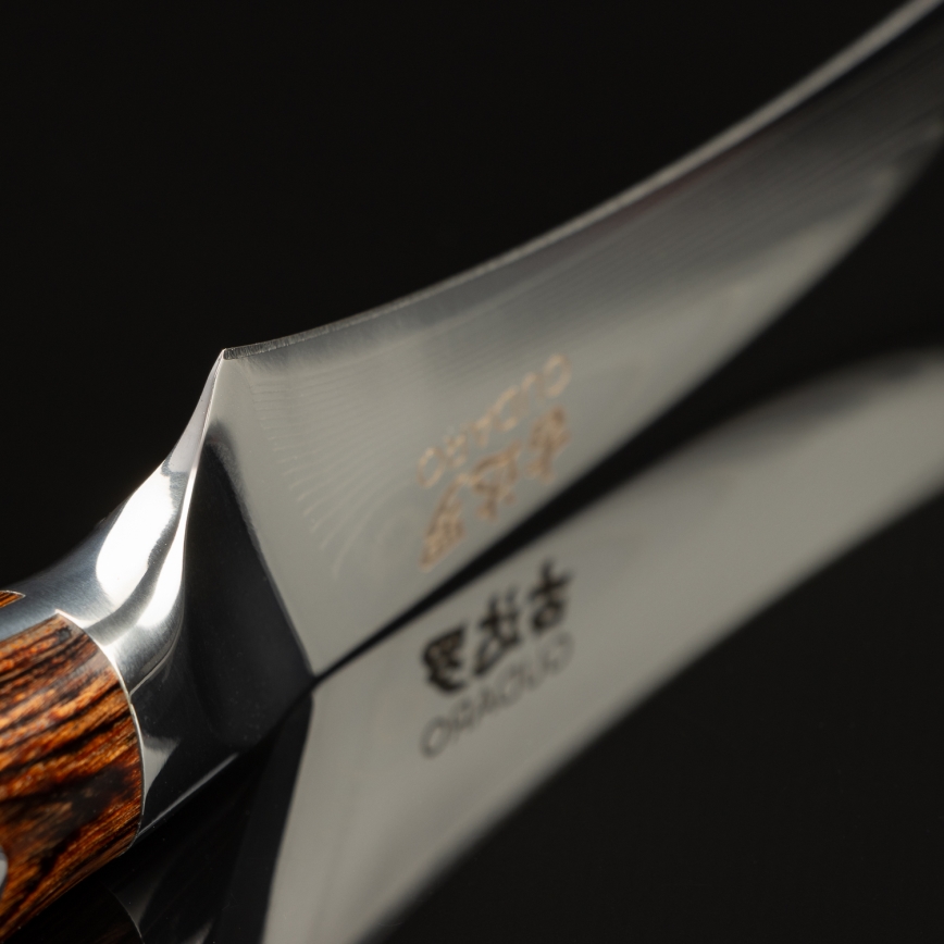 Gudaro -Cuchillo de cocina de damasco para frutas FENG 3,5, acero damasco de 67 capas, longitud 9,5cm