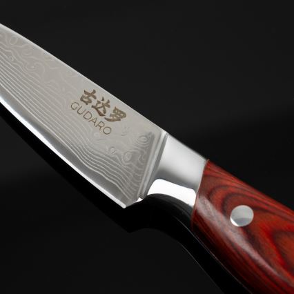 Gudaro - Cuchillo de cocina KENSHO 3,5, 67 capas de acero, longitud 9,5 cm