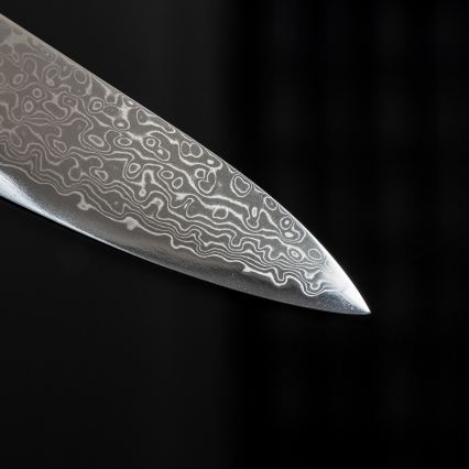 Gudaro - Cuchillo universal de cocina de acero damasco HIKARI 5, forjado en 67 capas, longitud 12,5 cm
