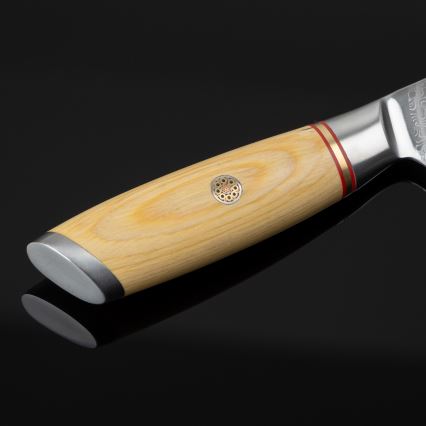 Gudaro - Cuchillo universal de cocina de acero damasco HIKARI 5, forjado en 67 capas, longitud 12,5 cm