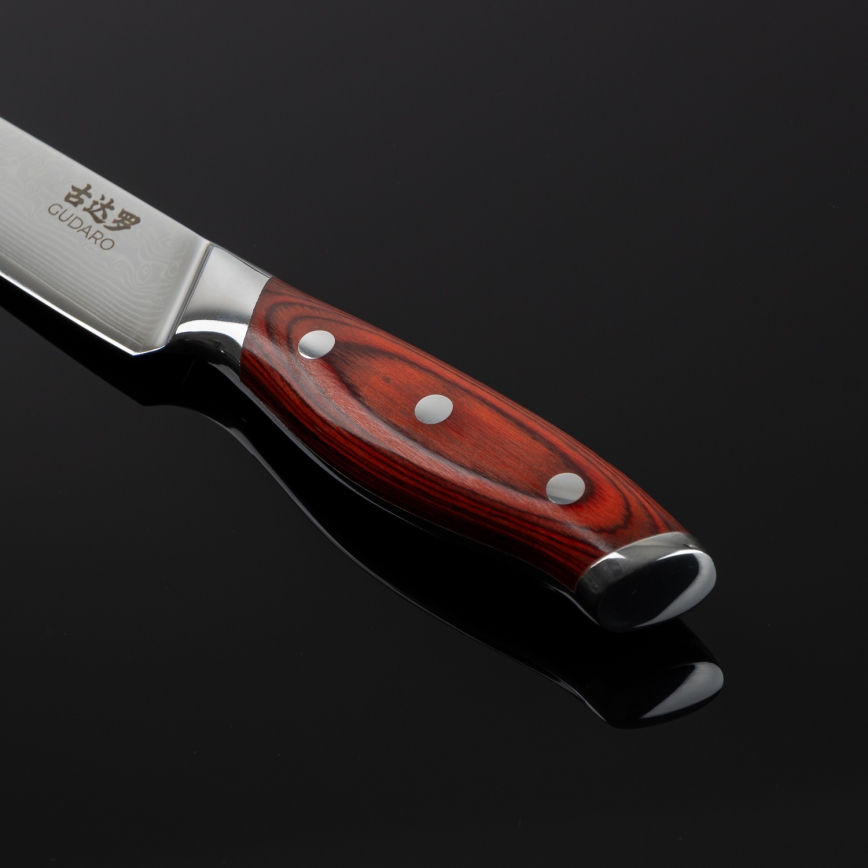 Gudaro - Cuchillo de cocina universal KENSHO 5, de damasco, 67 capas de acero, longitud 12,5 cm