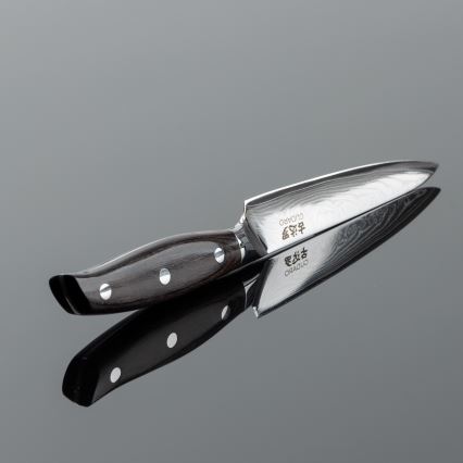 Gudaro - Cuchillo universal de cocina SHIRO 5, en acero damasco de 67 capas, longitud 12,5 cm