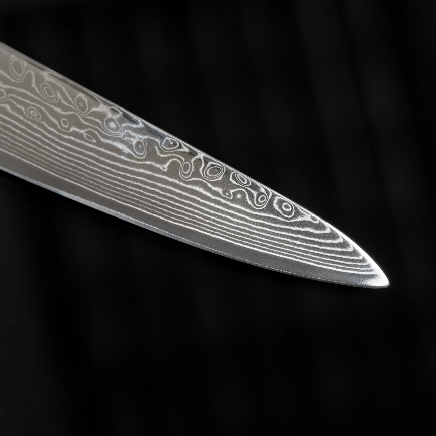 Gudaro - Cuchillo universal de cocina SHIRO 5, en acero damasco de 67 capas, longitud 12,5 cm