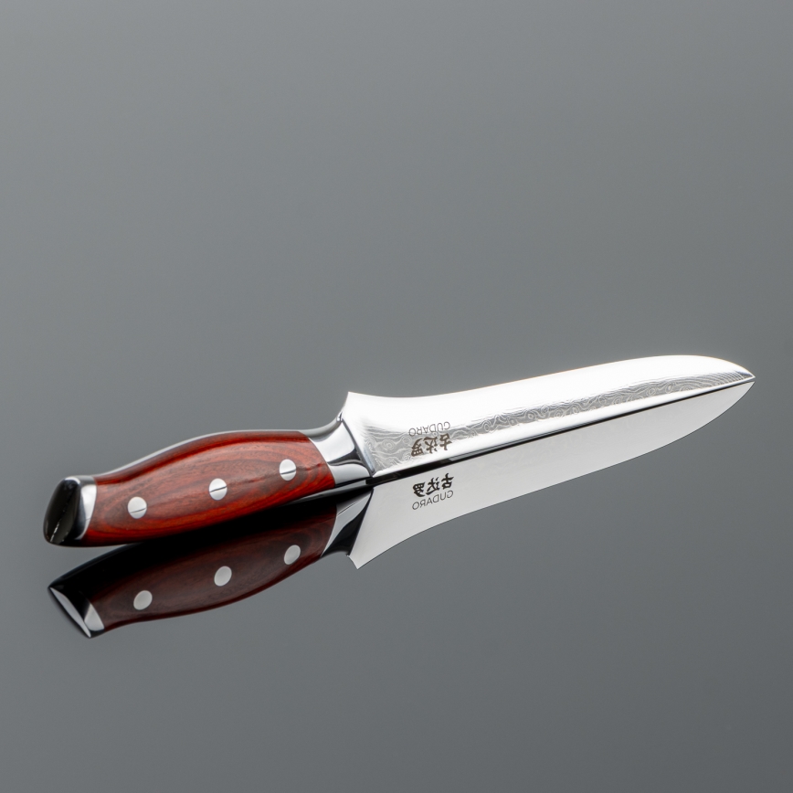 Gudaro - Cuchillo deshuesador KENSHO 6, acero damasco de 67 capas, longitud 15 cm
