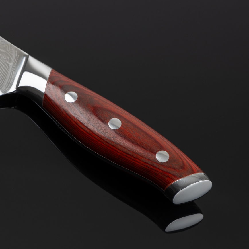 Gudaro - Cuchillo deshuesador KENSHO 6, acero damasco de 67 capas, longitud 15 cm