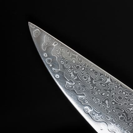 Gudaro - Cuchillo para porcionar HIKARI 8, 67 capas de acero damasco, longitud 20 cm