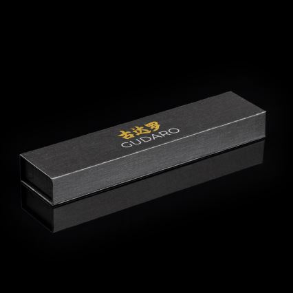 Gudaro - Cuchillo para porcionar HIKARI 8, 67 capas de acero damasco, longitud 20 cm