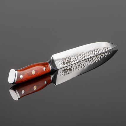 Gudaro - Cuchillo para porcionar MIYABI 8, 67 capas de acero damasco, longitud 20 cm
