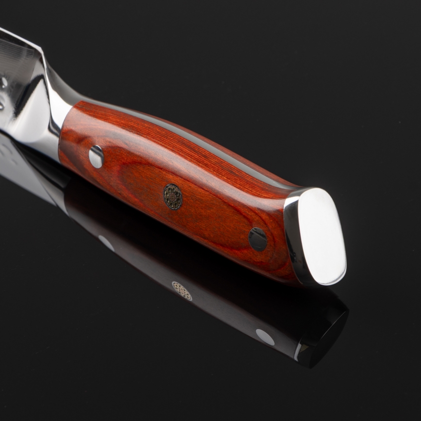 Gudaro - Cuchillo para porcionar MIYABI 8, 67 capas de acero damasco, longitud 20 cm