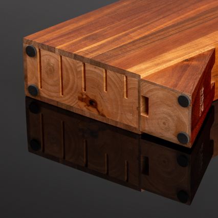 Gudaro - Juego de cuchillos de cocina con bloque KENSHO, 7 piezas, acacia