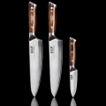 Gudaro - Pack de 2 cuchillos de chef de Damasco FENG 8, 67 capas de acero, longitud 20 cm + 1x GRATIS cuchillo de cocina de Damasco FENG 3,5, 67 capas de acero, longitud 9,5 cm