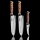 Gudaro - Pack de 2 cuchillos Santoku de Damasco FENG 7,5