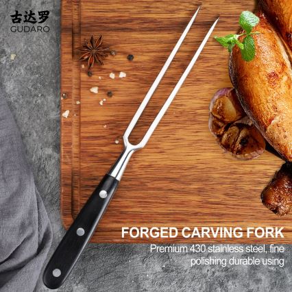 Gudaro - Tenedor de cocina MIYABI negro/pakka