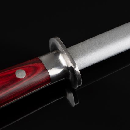 Gudaro - Varilla de afilar MIYABI roja/pakkawood