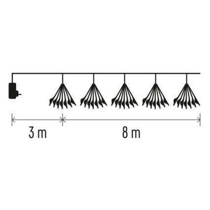 Guirnalda de luces LED 450 LEDs / 11 m, blanco cálido