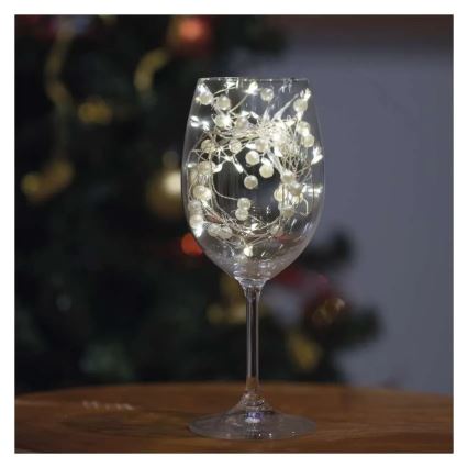 Guirnalda de luces LED para Navidad 40xLED/3xAA 1,5 m blanco cálido