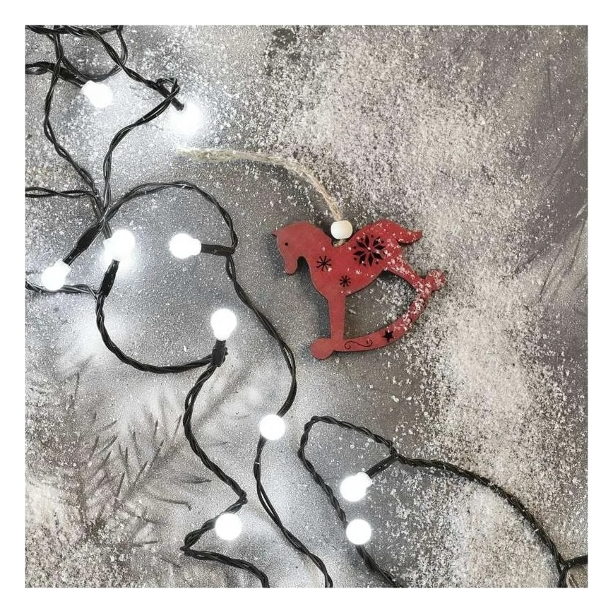 Guirnalda de Navidad LED 200 LED/8 funciones 20 m IP44 blanco frío