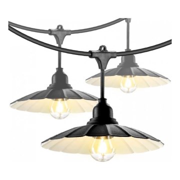 Guirnalda decorativa exterior CRETE 15xE27/230V 20m IP44