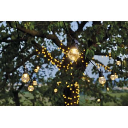 Guirnalda decorativa LED para exterior 10xLED/10m IP44 transparente