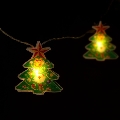 Guirnalda LED 10x LED / 2x AA, 1,35 m, blanco cálido, para árbol de Navidad