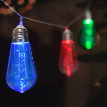 Guirnalda LED de Navidad 10xLED/2xAA 2,2m multicolor