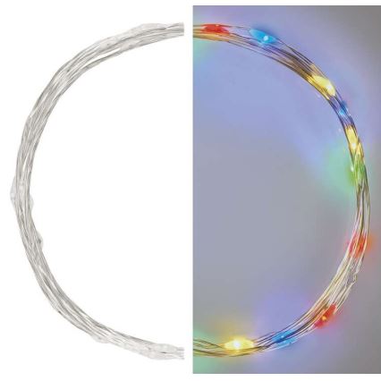 Guirnalda LED de Navidad 20xLED/2xAA 2,4m multicolor