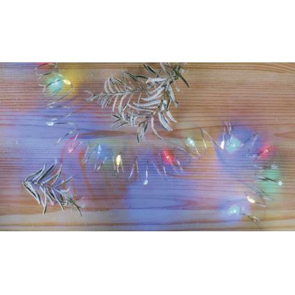Guirnalda LED de Navidad 20xLED/2xAA 2,4m multicolor