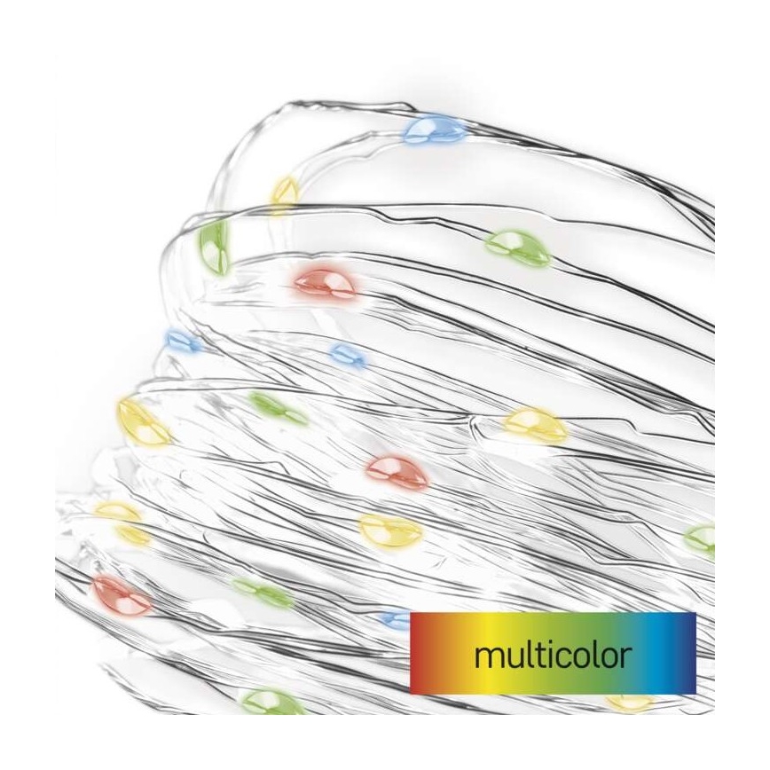 Guirnalda LED de Navidad 20xLED/2xAA 2,4m multicolor