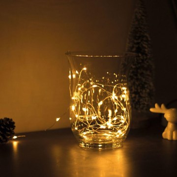 Guirnalda LED de Navidad 50xLED/3xAA 5,25m blanco cálido