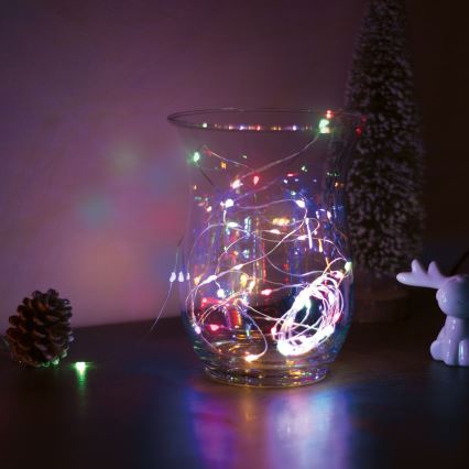 Guirnalda LED de Navidad 50xLED/3xAA 5m multicolor