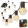 Guirnalda LED decorativa para exterior 20xE12/1W/230V 20 m IP65 negra