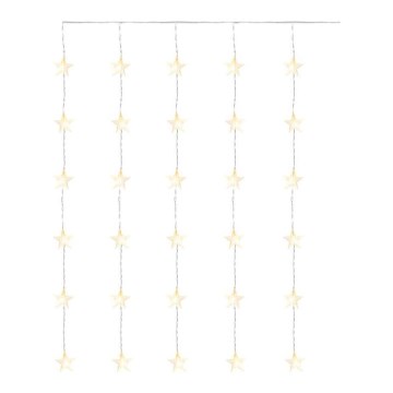 Guirnalda LED exterior 30xLED/3,9m IP44 en forma de estrellas