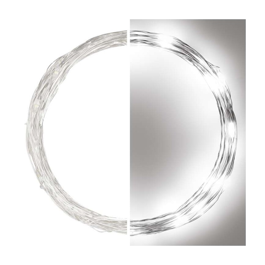 Guirnalda LED navideña para exterior 40xLED/9m IP44 blanco frío