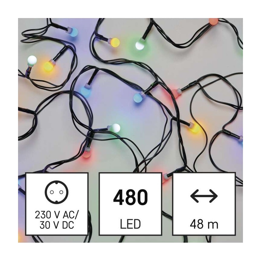 Guirnalda LED navideña para exterior 480xLED/53m IP44 multicolor