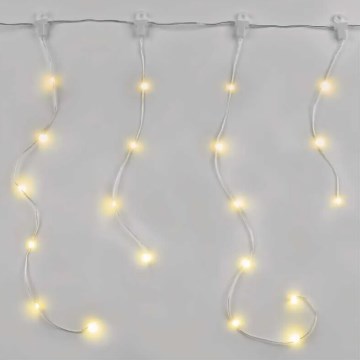 Guirnalda LED para exterior 100 LED / 8 funciones, 7,9 x 0,7 m, IP44, blanco cálido
