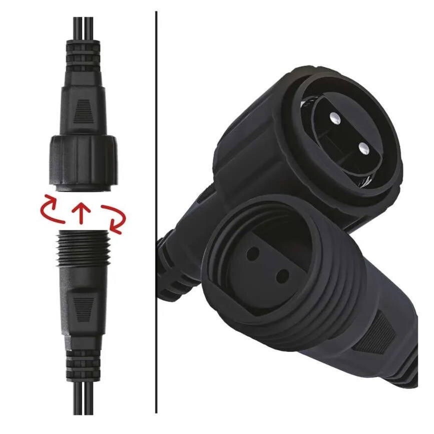 Guirnalda LED para exterior 100 LEDs / 10 m IP44, blanco frío