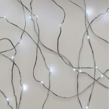 Guirnalda LED para exterior 100 LEDs/15 m IP44 blanco frío