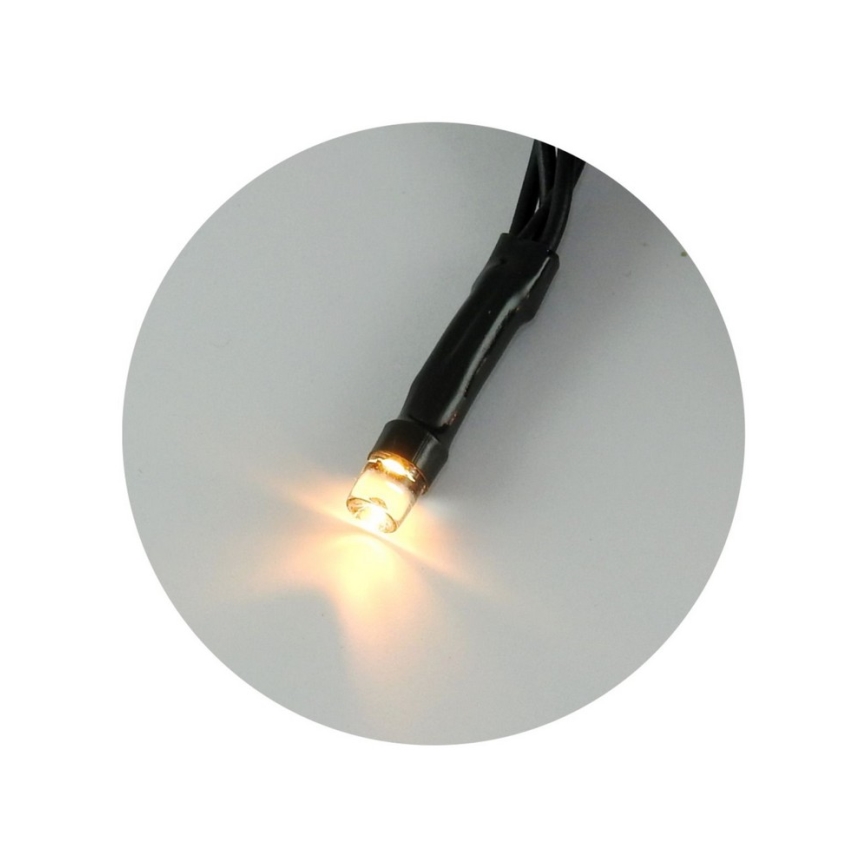 Guirnalda LED para exterior 100 LEDs / 2 funciones / 3×AA / 10,8 m / IP44 / blanco cálido