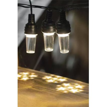 Guirnalda LED para exterior 10xLED/9,5 m IP44 blanco frío