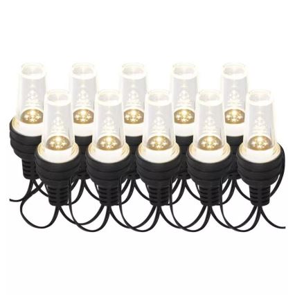 Guirnalda LED para exterior 10xLED/9,5 m IP44 blanco frío