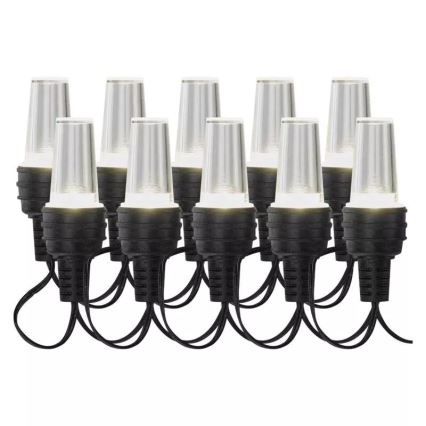 Guirnalda LED para exterior 10xLED/9,5 m IP44 blanco frío