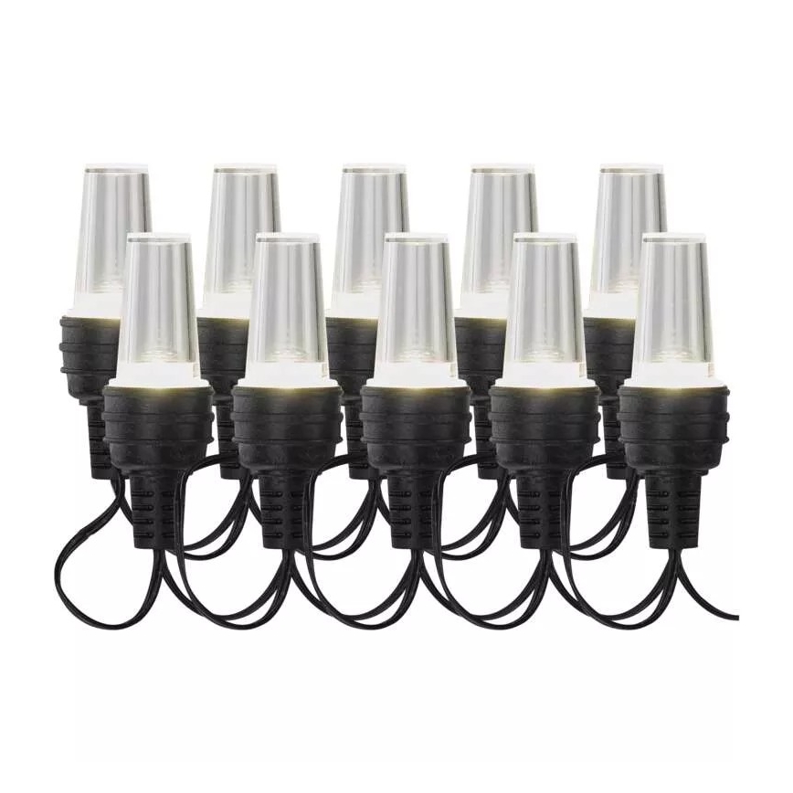 Guirnalda LED para exterior 10xLED/9,5 m IP44 blanco frío
