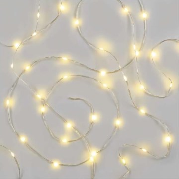 Guirnalda LED para exterior 120xLED/17m IP44 blanco cálido