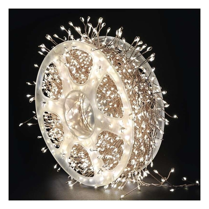 Guirnalda LED para exterior 1920xLED/8 funciones 19,2m IP44 blanco cálido