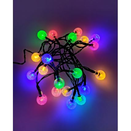 Guirnalda LED para exterior 20 LEDs/2xAA 2,2 m IP44 multicolor