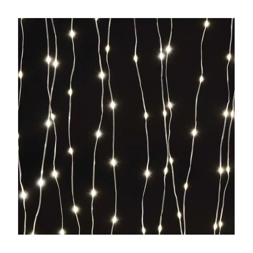 Guirnalda LED para exterior 240xLED/8 funciones 6,7 m IP44 blanco cálido