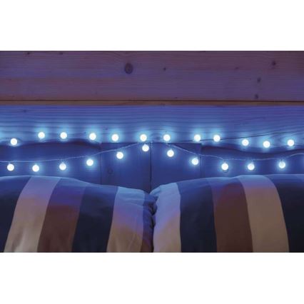 Guirnalda LED para exterior 40 LEDs/9 m IP44 azul